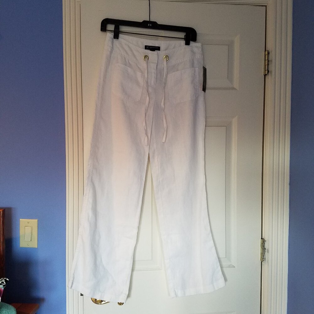 I.N.C. Petite White Linen Pants